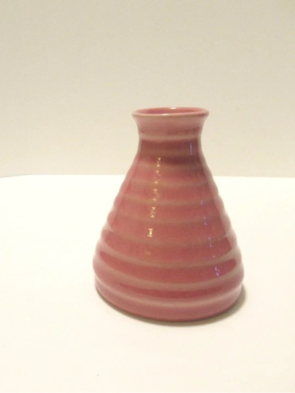 Pink Striped Ceramic Bud Vase - Home Accents